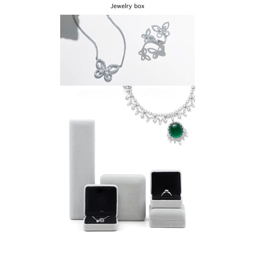 High end velvet iron box jewelry box, gold jewelry jade gift ring box, necklace bracelet jewelry packaging box