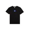 Embossed Color Block Logo Round Neck Short Sleeve T-Shirt Unisex Tops Black 536781-01
