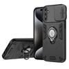 KEYSION Противоударный защитный чехол для Samsung S25 Ultra 5G Slide Camera Защитное кольцо-подставка для телефона Чехол для Galaxy S25+ S25 Ultra