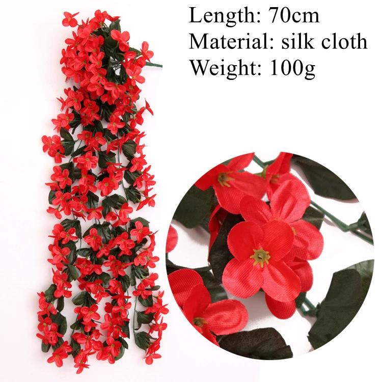 1 шт. Искусственный шелк Фиолетовый Настенный подвесной - Декор для свадебной сцены, Украшение для комнатных растений и Садовой вечеринки на открытом воздухе