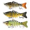 1/2/3/5Pcs 10CM/15.5G Multi-Jointed Fishing Lure with Hooks Realistic 7-Section Swimbait Plastic Artificial Bait Freshwater Saltwater Accessories