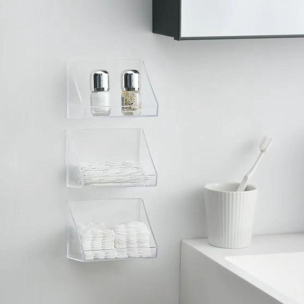 Plastic Mirror Cabinet Organizer White/Transparent Sundries Organizer Bedroom