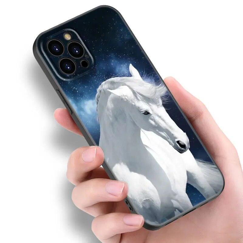 Чехол для телефона с изображением лошади для iPhone Samsung Galaxy Redmi Xiaomi Oppo OnePlus Note SA 7 8 9 10 11 12 13 14 20 21 22 23 53 54 Pro Max Ultra TPU Soft