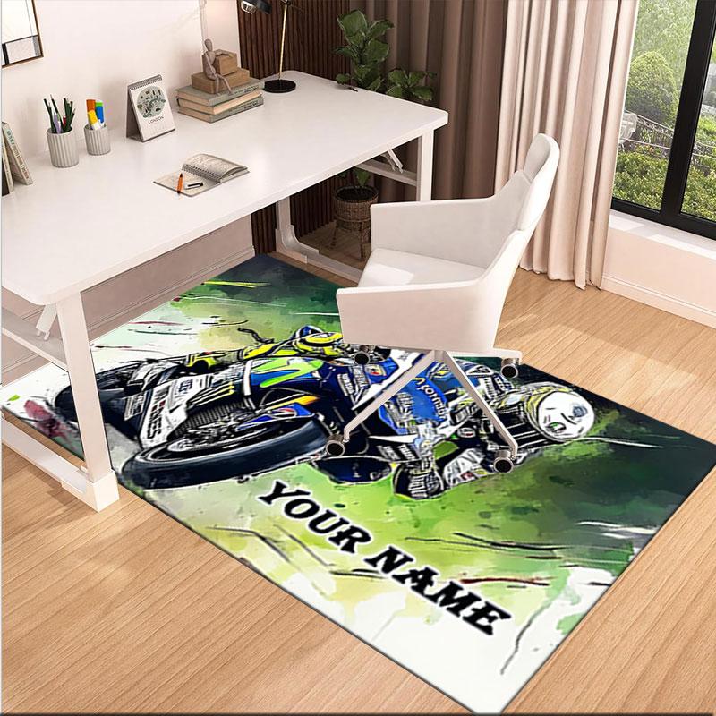 1PC Custom Name Spirit Artwork Theme Floor Mat Ideal for Living Room, Game Rooms, Office, Bedroom,Floor Mat Playful Design