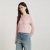 Ge Jin Women's Spring/Autumn Casual Slim-fit Diagonal Button Long-Sleeve Knit Top