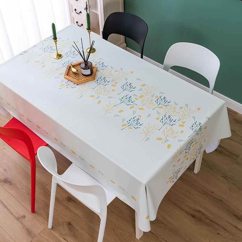 Простые маленькие свежие домашние прямоугольные скатерти с принтом для украшения стола, вечерние, водонепроницаемые, с защитой от пятен, Nappe De Table