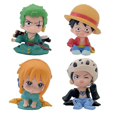 Аниме Персонаж One Piece Луффи Декоративная Игрушка для Спальни Мальчиков и Девочек Каваи ПВХ Материал Креативная Модель Кукла Мультяшный Подарок