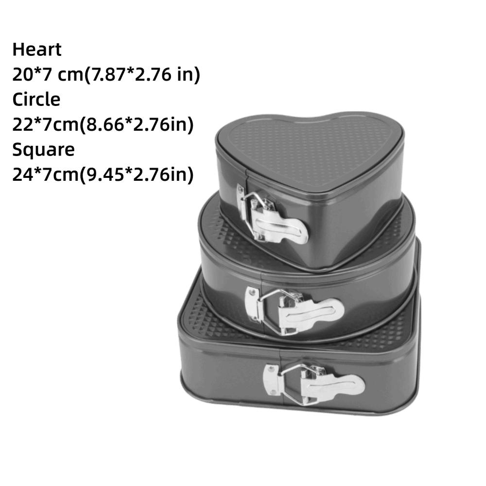 3pcs Non-Stick Springform Pan Set Removable Bottom Round Cake Pan Home Kitchen DIY Baking