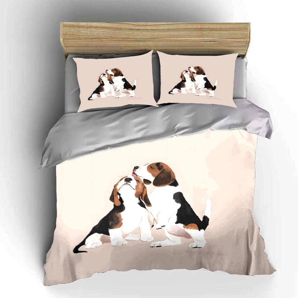"Lovable pups' playful charm" Bedding sets Duvet covers Pillowcases(1* Duvet Cover 2* Pillowcases without duvet insert)