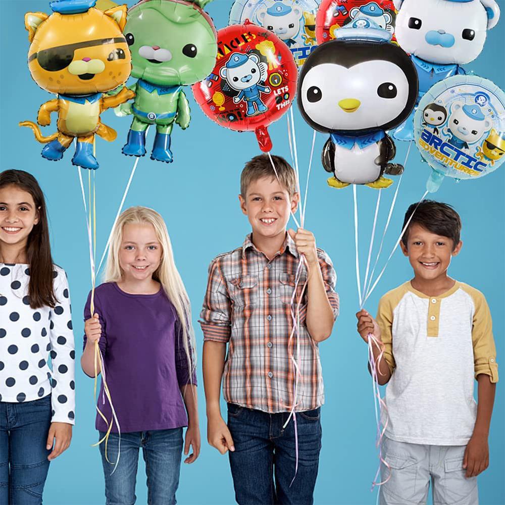 8шт украшения из фольгированных шаров на тему октонавтов для детей