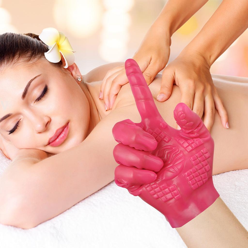 Текстурированная массажная перчатка, накладки на пальцы для эротического массажа клитора, вагинального массажа и фистинга