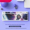Бесшумная беспроводная Bluetooth механическая клавиатура, 98 клавиш, синий переключатель, трехрежимная, высокопрофильный дизайн для игр и офиса