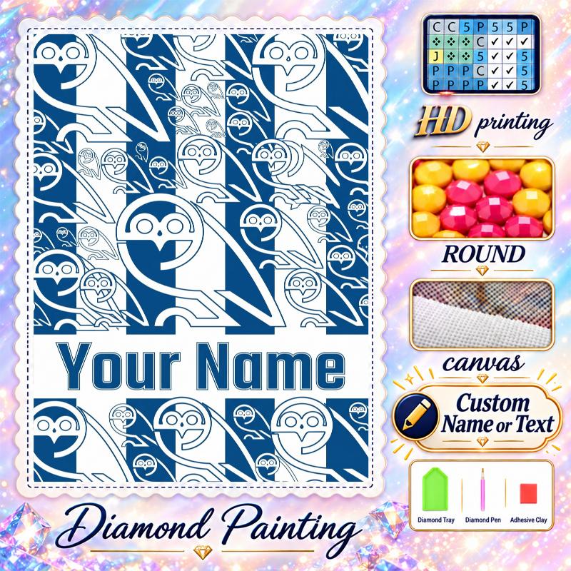 Sheffield Wednesday 5D DIY Diamond Painting Custom Name Text, Full Drill Rhinestone Mosaic Art Home Gift
