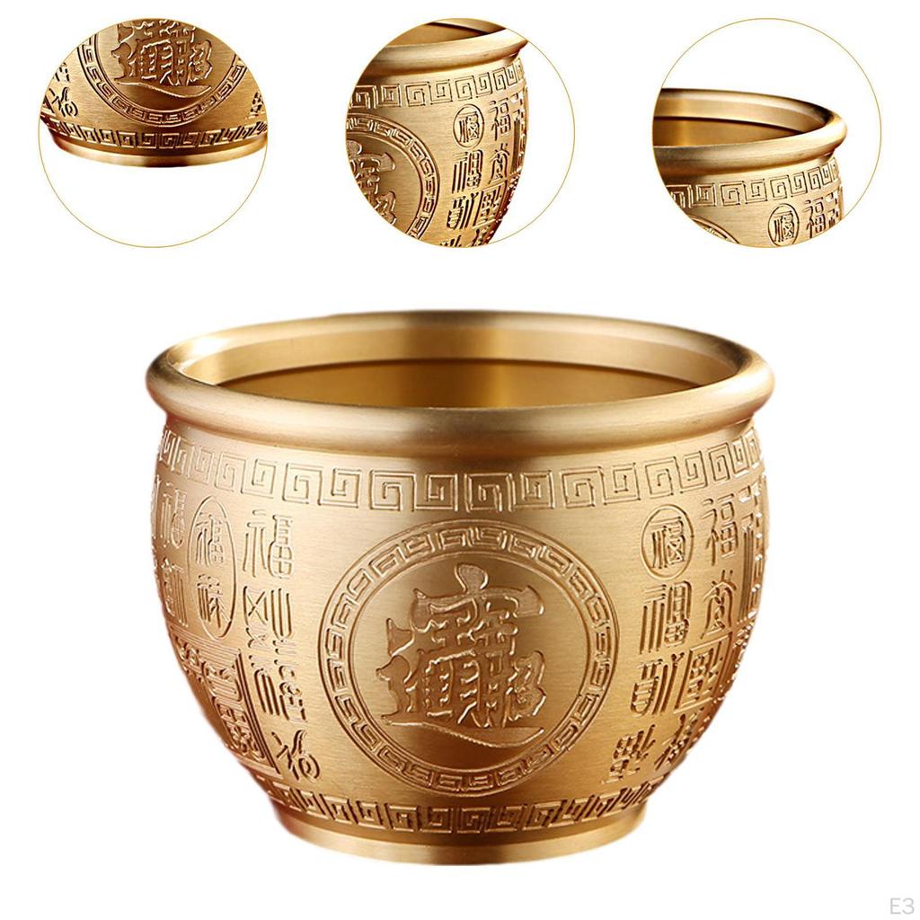 Chinese Money Attraction Bowl Home Accent Cornucopia Feng Shui Item for Office Space