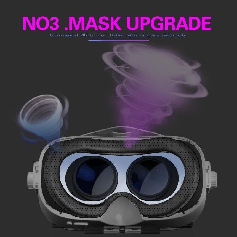 Очки виртуальной реальности VR, 3D VR-устройство с креплением на голову, Умные очки-шлем, Иммерсивный мобильный видеоопыт
