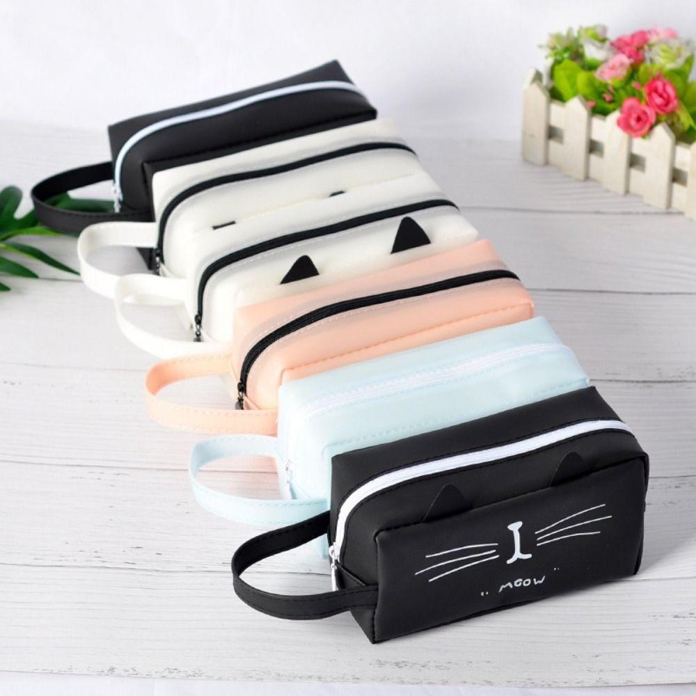 Многофункциональная сумка для хранения с милым мультяшным принтом и застежкой-молнией, канцелярская сумка для карандашей, подарки