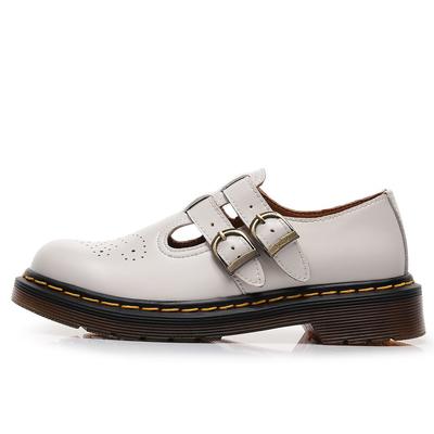 Новые туфли Мэри Джейн кожаные низкие маленькие кожаные туфли женские в британском стиле модные студенческие повседневные туфли белые