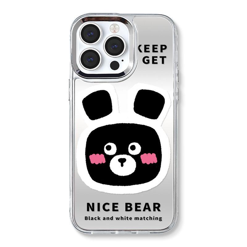 Чехол Zhitai iPhone 15 Pro/16 Pro Max «три в одном» с зеркалом и цепочкой для телефона