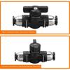Hand BUC Hand Valve Push In Quick Joint Connector Pneumatic Threaded Joint Turn Switch