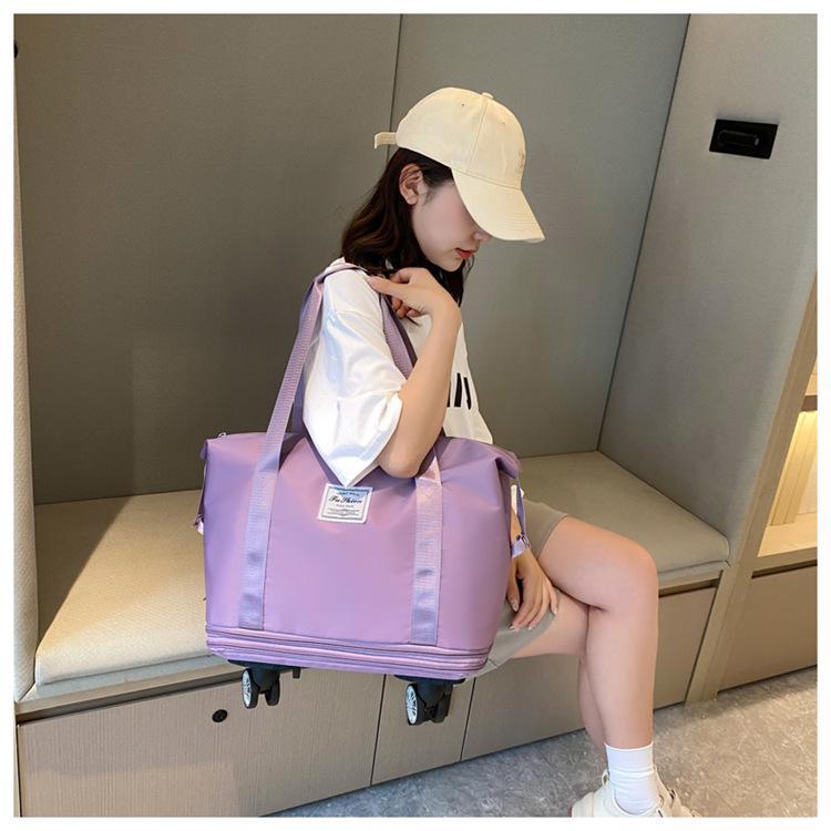 Очень большая расширяемая дорожная сумка-даффл на колесах: Разделение влажного/сухого, Легкий и Практичный для Дородового хранения и Деловых поездок.