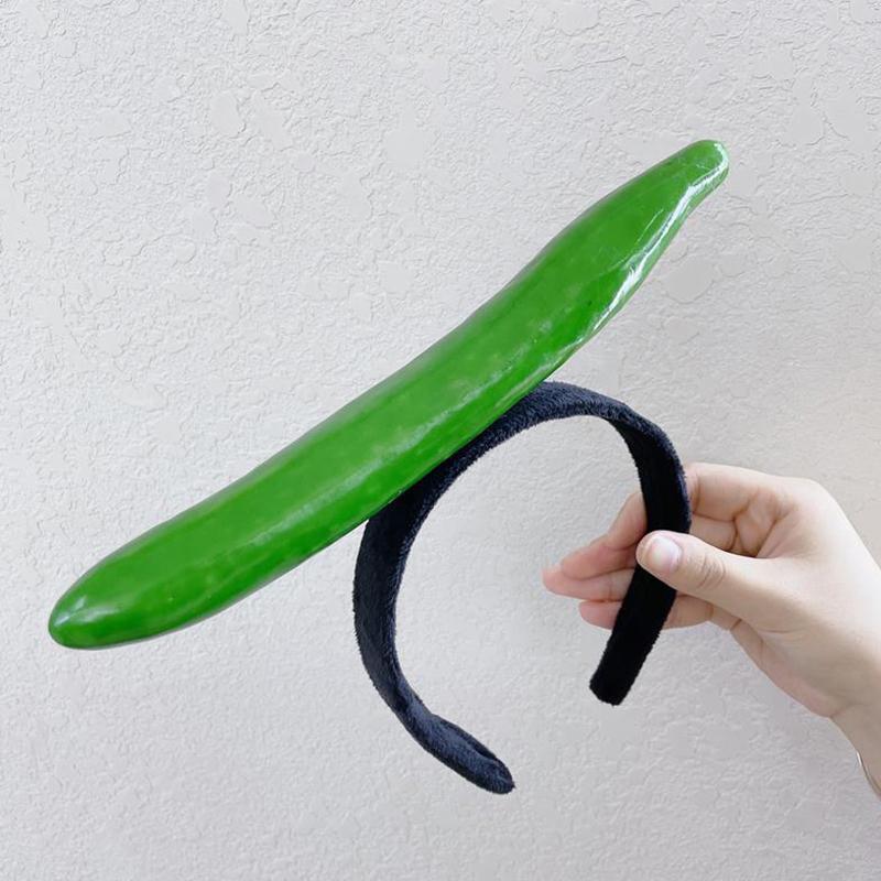 Забавный имитация фруктов, овощей, обруч для волос, повязка на голову в виде хлеба, моркови, банана, перца, головной убор на день рождения, косплей, Хэллоуин