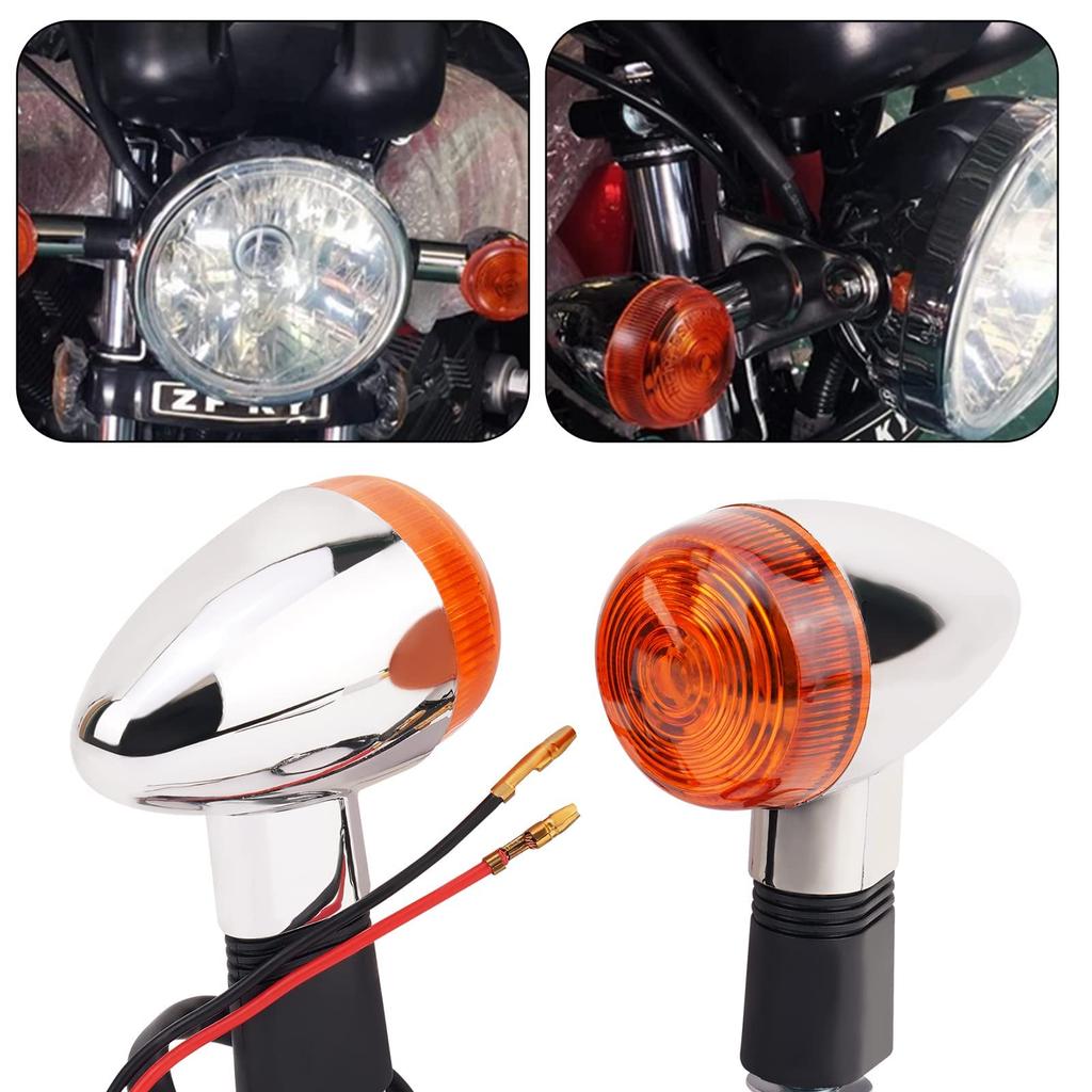 AHL Motorcycle Turn Signal, 12 V, Left and Right 2 Pieces, Set of 2,