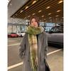 Imitation Mohair Scarf Female Winter Student Warm Versatile Fashion Patch Scarf Shawl Male