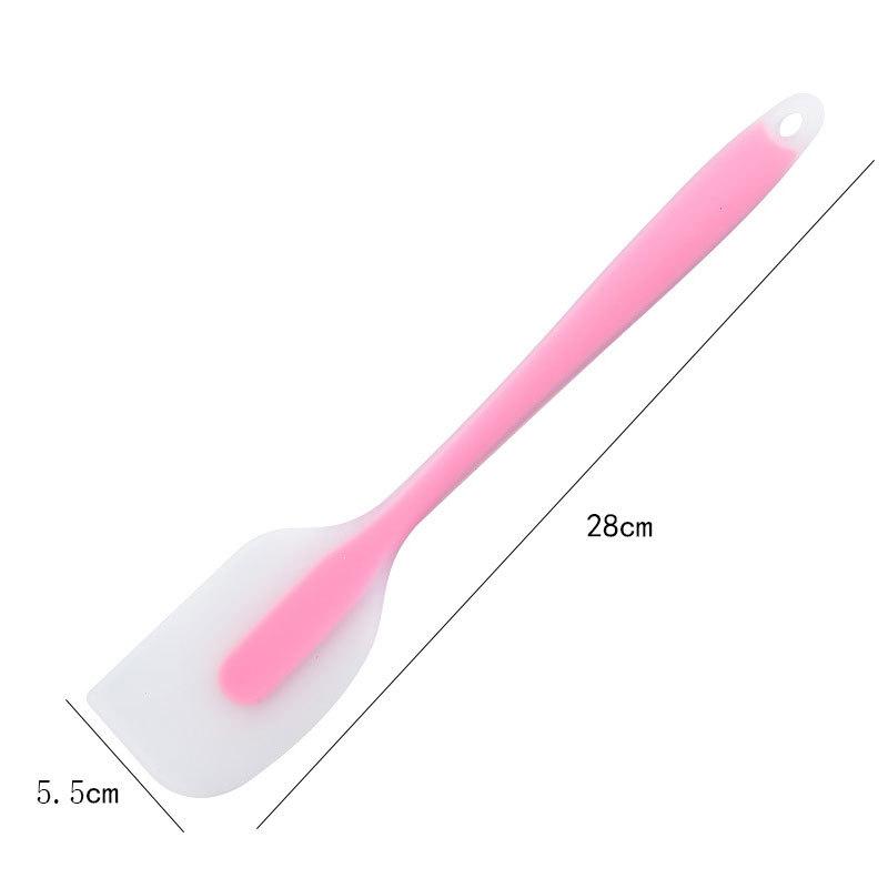 Non Stick Baking Silicone Spatulas Cake Flour Mixing Scraper Translucent Spatula Kitchen Cooking Pastry Scraper Mold Brush Tool Baking Accessories