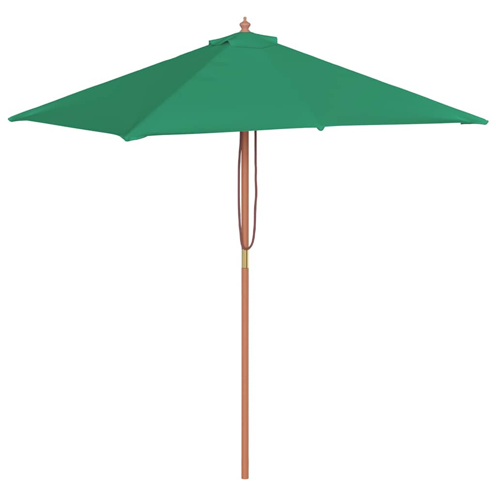 vidaXL Sonnenschirm mit Holz-Mast 150x200 cm Grün