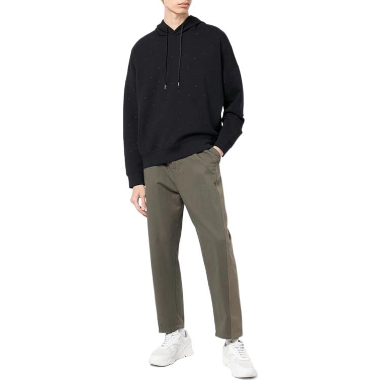 EMPORIO ARMANI Sweatshirts Men's Black Hooded Moderate Other 6L1M79-1JHSZ-0012