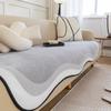 Irregular Shaped Sofa Cover Chenille Couch Cover Universal for All Seasons Home Sofa Mat Non-Slip Anti Cat Scratch Couch Cover