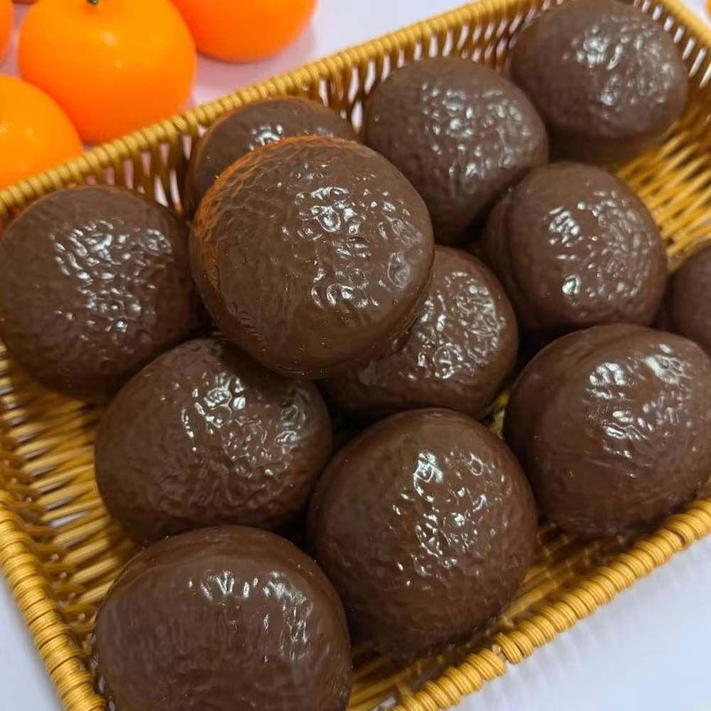 Round Blocks Filled Chocolate Pie Squishy Shapeable Sensory Fidget Ball Children Gifts