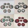 2026 Hot Sticker 7pcs forAlfa Romeo Car emblem Wheel Cover caps front Hood badge rear Trunk Steering sticker Styling 2x74mm , 4x