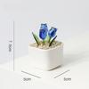 Mini Glass Flower Bouquet with Flowerpot Glass Flower Decor Blown Glass Flower  Wedding Decoration
