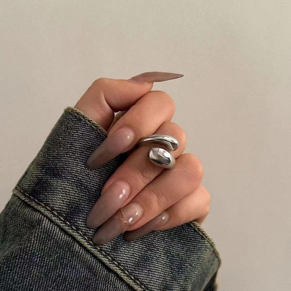 Минималистское кольцо из нержавеющей стали, модные украшения, новые украшения на палец для женщин