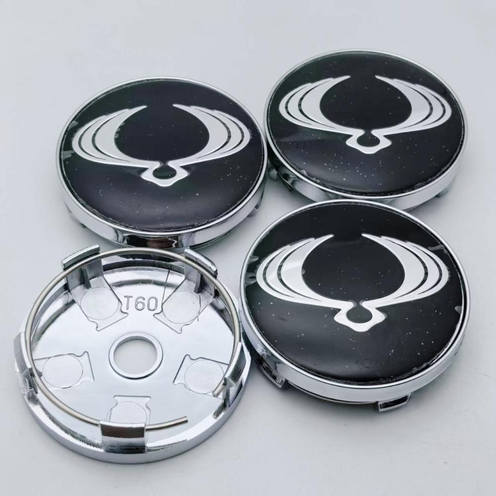 4pcs Ssangyong Logo Emblem Badge Car Wheel Center Caps O.D 60MM I.D 56MM Wheels Hub Cap Rim Hubcaps Dust Cover Car Accessories WW21