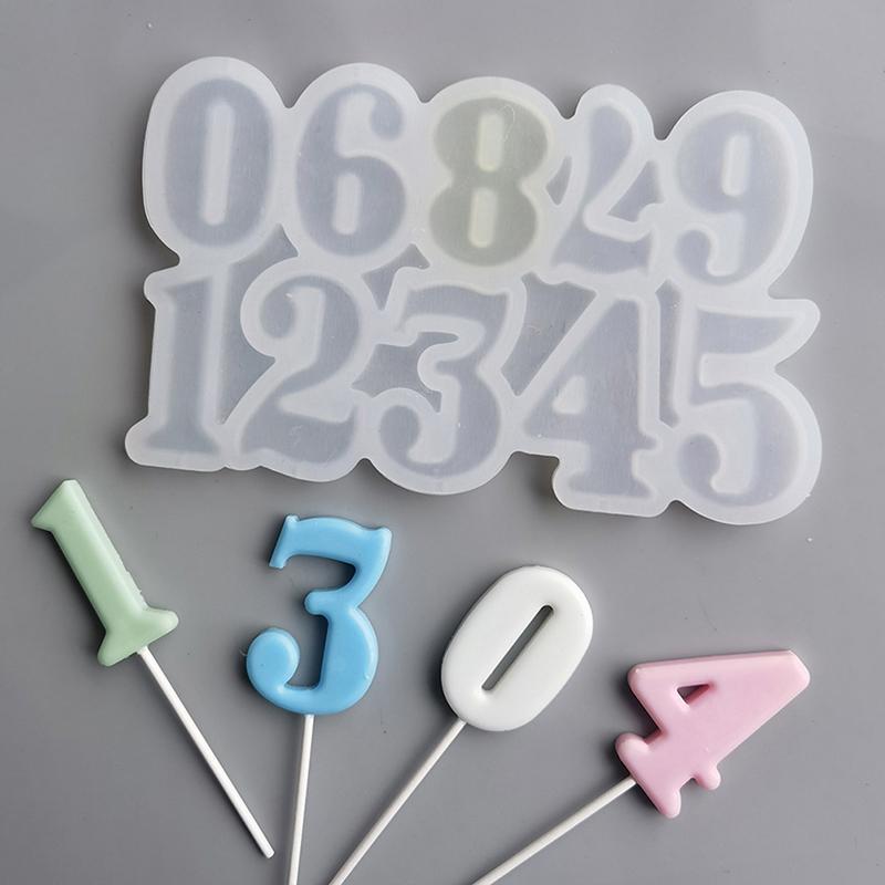 Силиконовая форма для моделирования в форме цифры, украшение для торта на день рождения, форма для выпечки