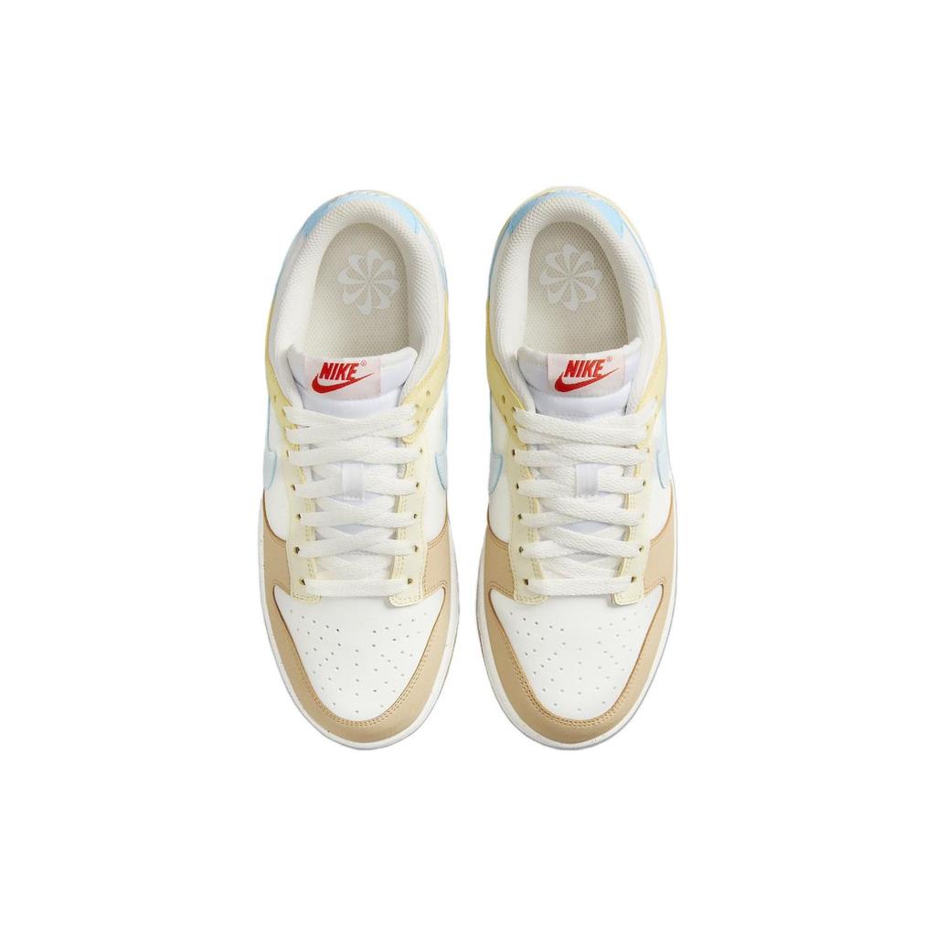 Nike Dunk Low Next Nature Soft Yellow Водолей Синие женские кроссовки Кремовые Summit-White Glacier-Blue FZ4347-100