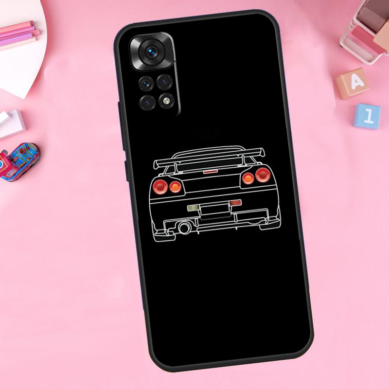 Чехол для телефона Спортивный автомобиль JDM Дрифт Для Xiaomi Redmi Note 11 10 9 8 12 Pro Turbo 9S 10S 11S 12S 9A 9C 10C 12C