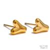 Yhpup 26 Initial Letter A-Z  Stainless Steel Gold Color Stud Earrings 18K PVD Waterproof Plated Daily Versatile Basic Jewelry