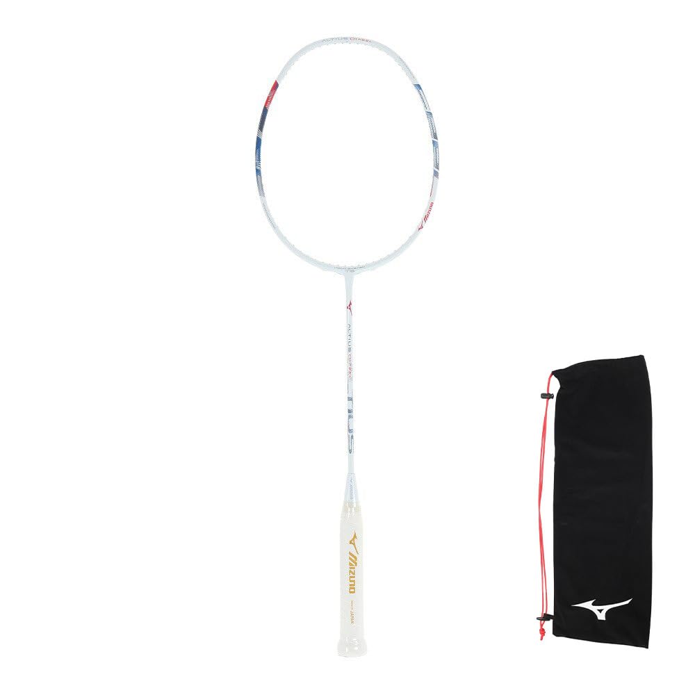 Mizuno Altius 01 FEEL Бадминтон 73JTB20162 x и Ракетка, (Белый Красный, 3U5, Мужской Женский)