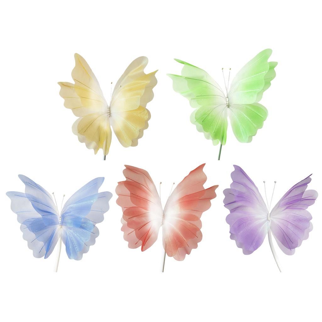 3D Handmade Gauze Artificial Butterfly Wall Decoration for Wedding Reception Backdrops Decoration Party Centerpieces