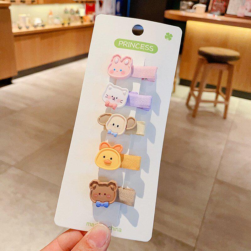 Retro Cute Baby Hair Clips – Gentle Fabric Flower Headwear for Girls