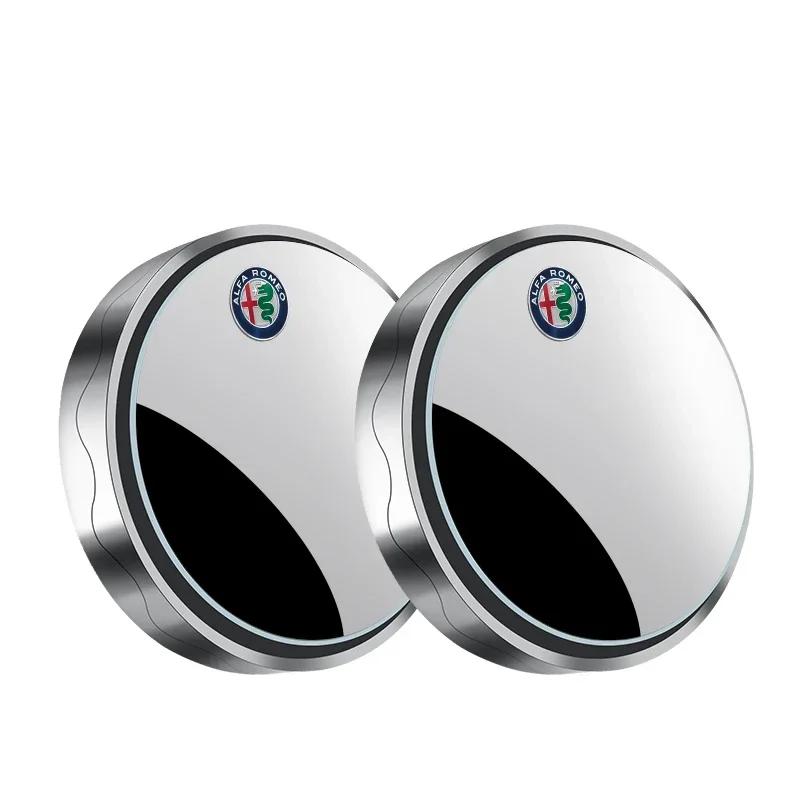 Car Stickers For Alfa Romeo 2Pcs Car Auxiliary Rearview Mirror Wide-angle 360° Adjustable For Alfa Romeo Giulietta GT 159 147 15