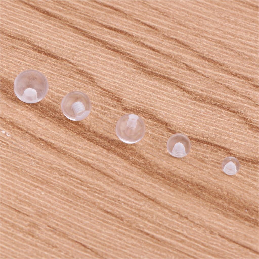 50 Pieces Body Piercing Jewelry Replacement Balls Clear Acrylic  1.2 X 3mm