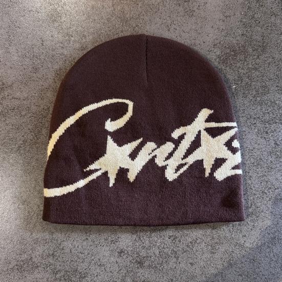 Winter Knitting Hat Letter Print Windproof Warm Hat Soft Elastic Design Brimless Autumn Winter Hat Outdoor Wear