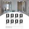 8Pieces Stainless Steel Mirror Mounting Clip Set Frameless Mirror Hangers with Anchors and Screws for Bathroom Bedroom