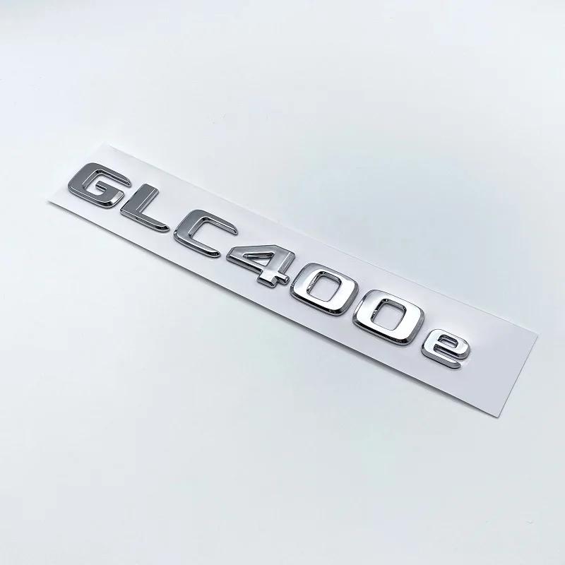 3D ABS Chrome Black Letters GLC300de GLC300e GLC350e GLC400e 4Matic Emblem for Mercedes-Benz GLC X253 Car Trunk Logo Sticker PI1