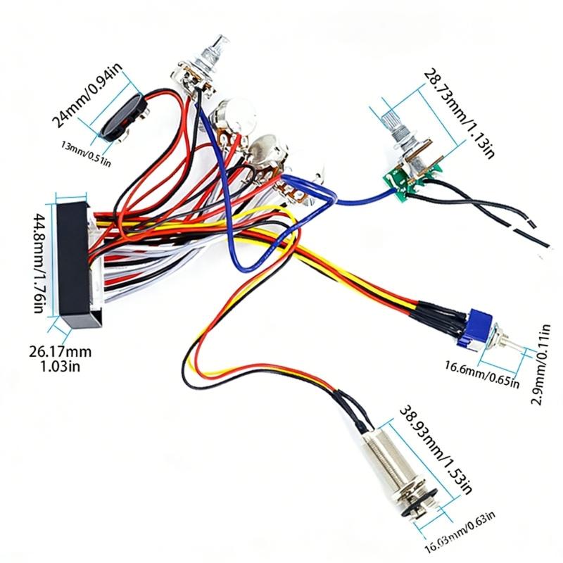 Многофункциональная пластиковая панель управления wiring для усилителя, wiring, подходит для электрогитары и бас-гитары, с шумоподавлением