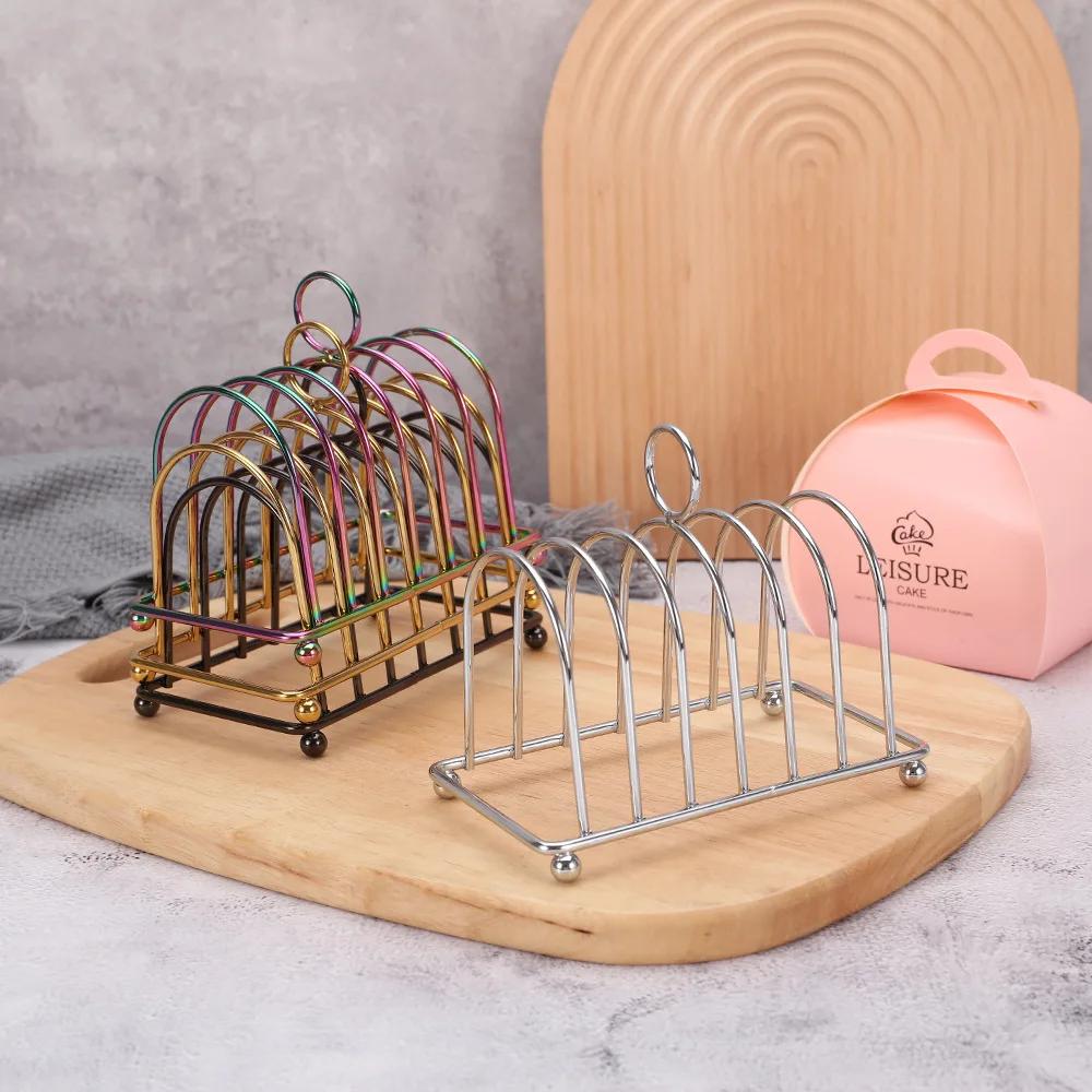 Многофункциональная полка из нержавеющей стали Стойка для хлеба Квадратная стойка для демонстрации пакетов и нарезок Книжная полка Бытовые инструменты